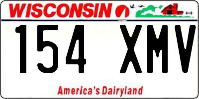 WI license plate 154XMV