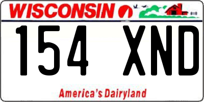 WI license plate 154XND