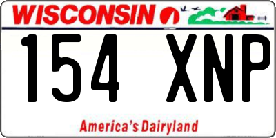 WI license plate 154XNP