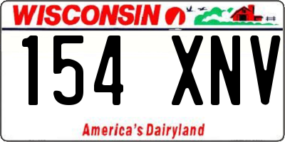 WI license plate 154XNV