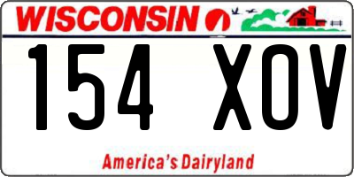 WI license plate 154XOV