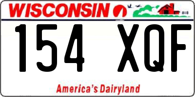 WI license plate 154XQF