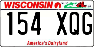 WI license plate 154XQG