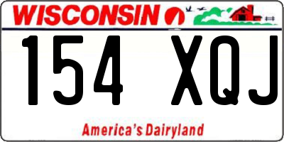 WI license plate 154XQJ