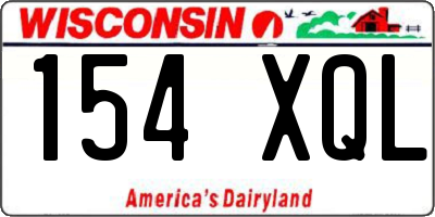 WI license plate 154XQL