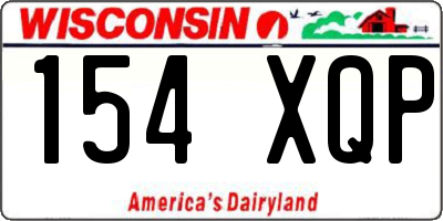 WI license plate 154XQP