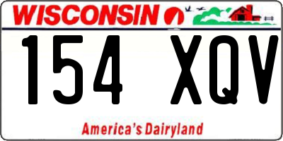 WI license plate 154XQV