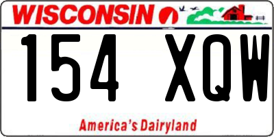 WI license plate 154XQW