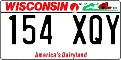 WI license plate 154XQY