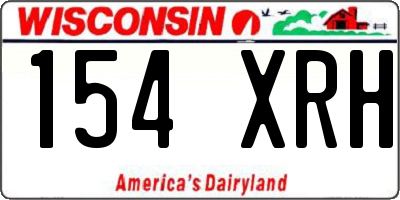 WI license plate 154XRH