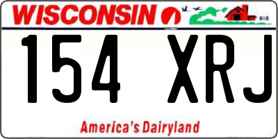 WI license plate 154XRJ