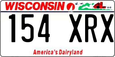 WI license plate 154XRX