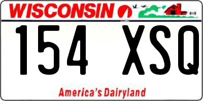 WI license plate 154XSQ