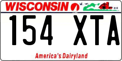 WI license plate 154XTA