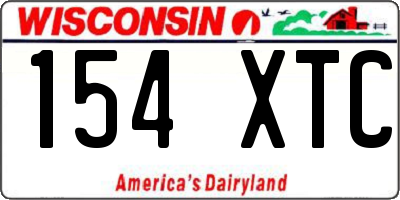 WI license plate 154XTC