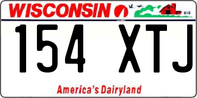 WI license plate 154XTJ