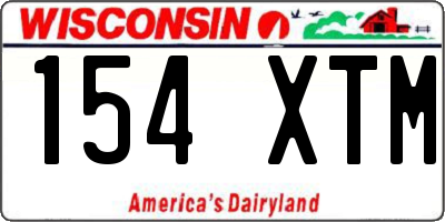 WI license plate 154XTM