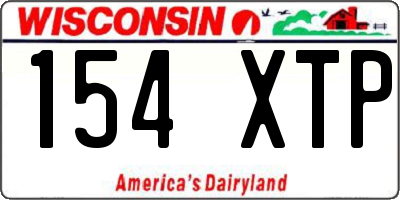 WI license plate 154XTP