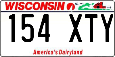 WI license plate 154XTY