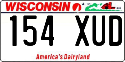 WI license plate 154XUD