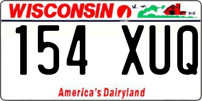 WI license plate 154XUQ