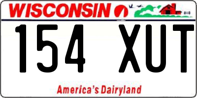 WI license plate 154XUT