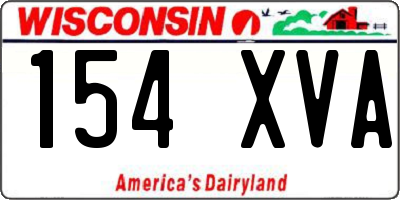 WI license plate 154XVA