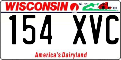 WI license plate 154XVC