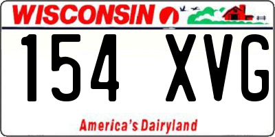 WI license plate 154XVG