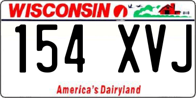 WI license plate 154XVJ