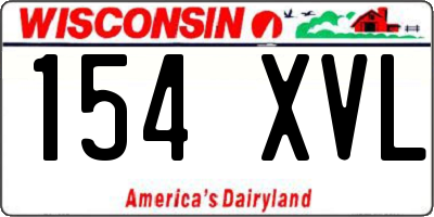 WI license plate 154XVL