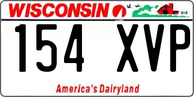 WI license plate 154XVP