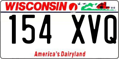 WI license plate 154XVQ