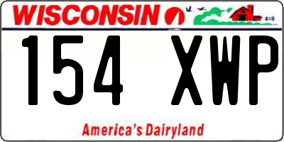 WI license plate 154XWP