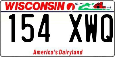 WI license plate 154XWQ