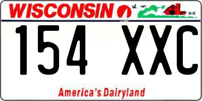 WI license plate 154XXC