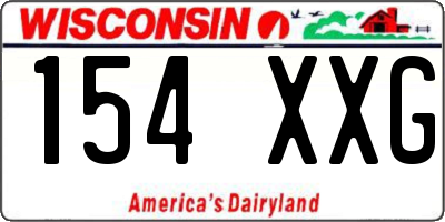 WI license plate 154XXG
