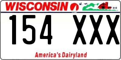 WI license plate 154XXX