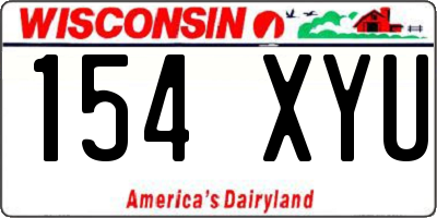 WI license plate 154XYU