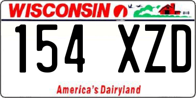 WI license plate 154XZD