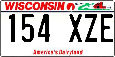 WI license plate 154XZE