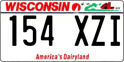 WI license plate 154XZI