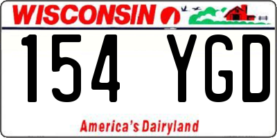 WI license plate 154YGD