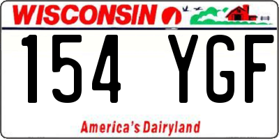 WI license plate 154YGF