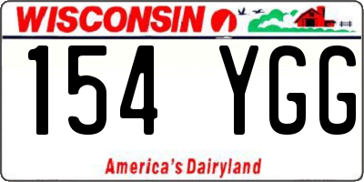 WI license plate 154YGG
