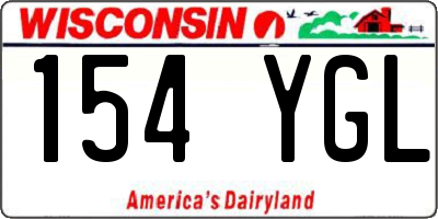 WI license plate 154YGL