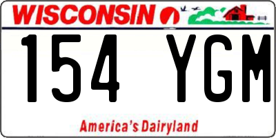 WI license plate 154YGM
