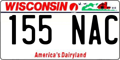 WI license plate 155NAC