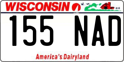 WI license plate 155NAD