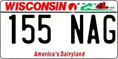 WI license plate 155NAG